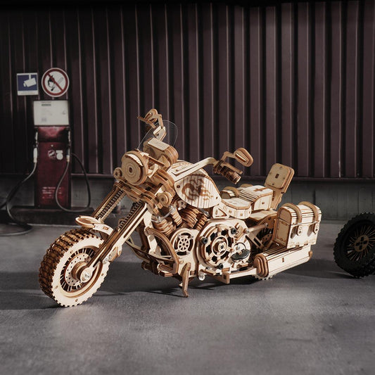 Puzzloria™ | Wild West Cruiser 3D Wooden Motorcycle Puzzle - Puzzloria
