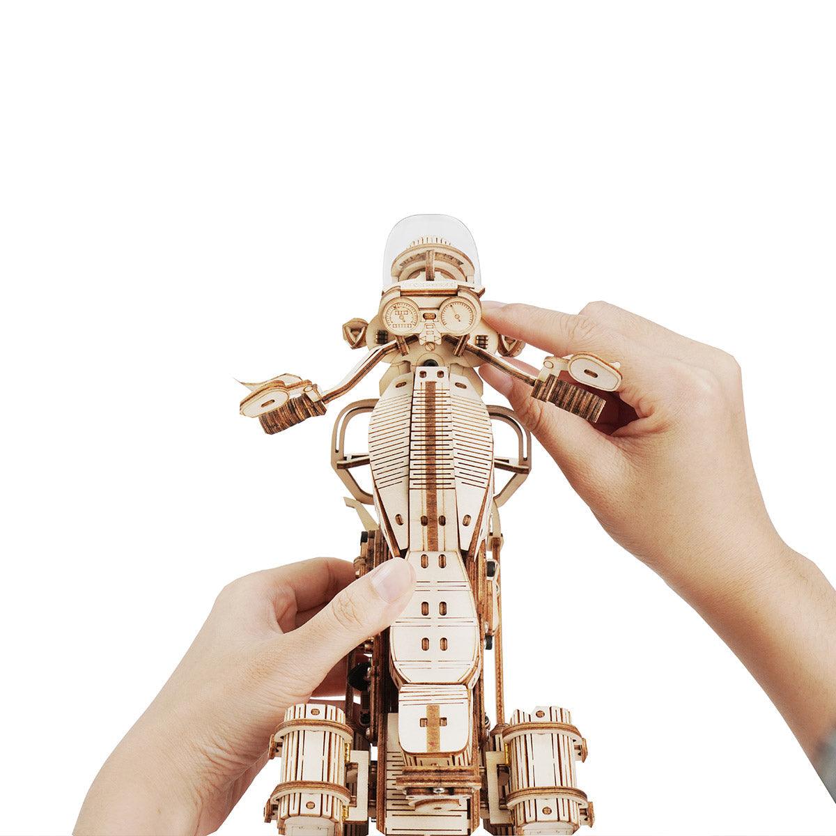 Puzzloria™ | Wild West Cruiser 3D Wooden Motorcycle Puzzle - Puzzloria