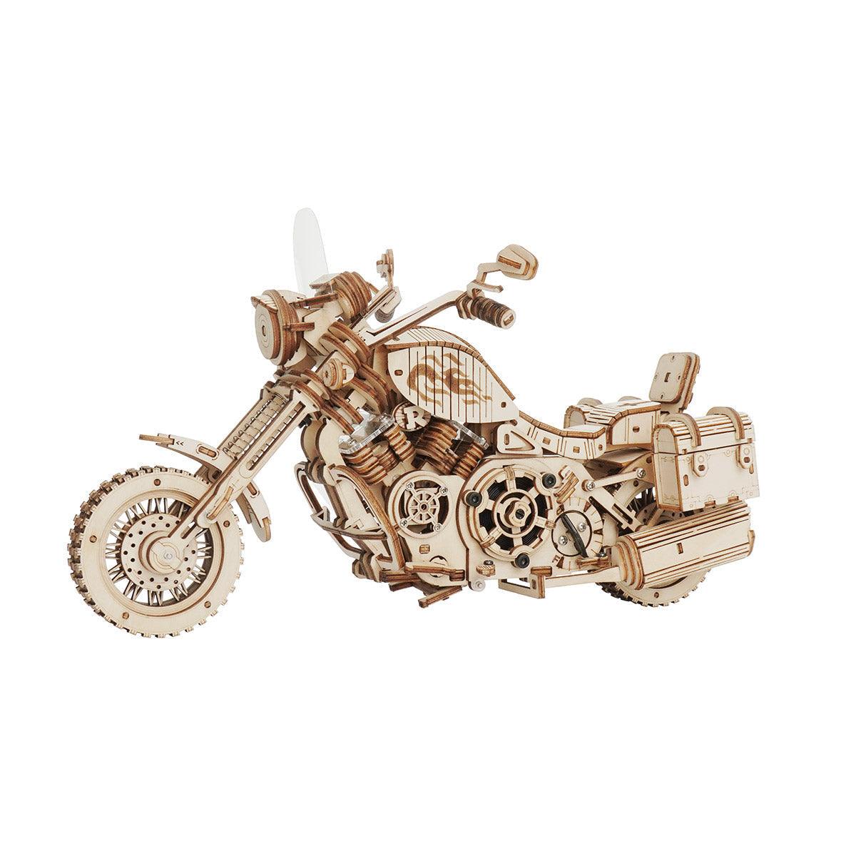 Puzzloria™ | Wild West Cruiser 3D Wooden Motorcycle Puzzle - Puzzloria