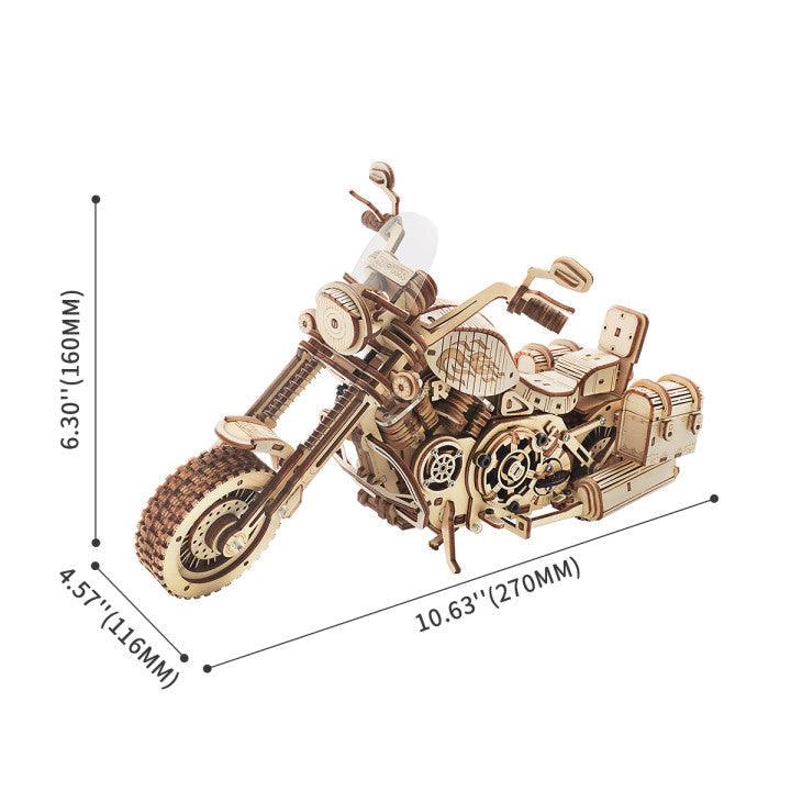 Puzzloria™ | Wild West Cruiser 3D Wooden Motorcycle Puzzle - Puzzloria