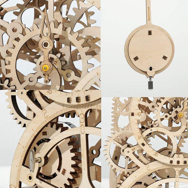 Puzzloria™ | Temporal Craftsman Functional Wooden Pendulum Clock Kit - Puzzloria