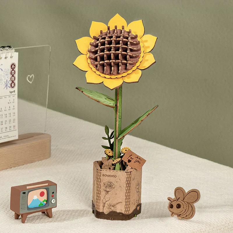Puzzloria™ | Eternal Bloom 3D Wooden Puzzle Bouquet - Puzzloria