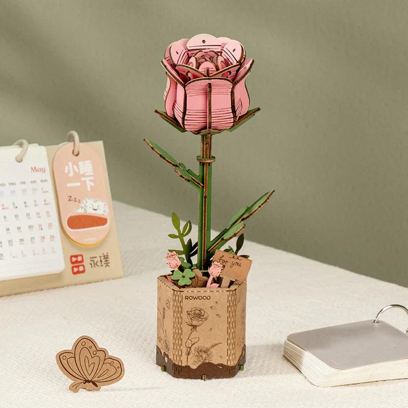 Puzzloria™ | Eternal Bloom 3D Wooden Puzzle Bouquet - Puzzloria