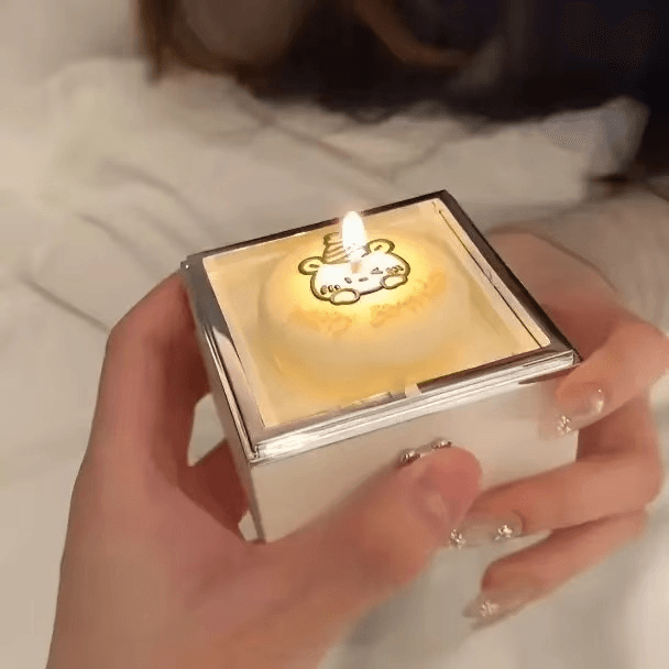 Puzzloria™ | Enchanted Moments Bear Candle Ring Box - Puzzloria