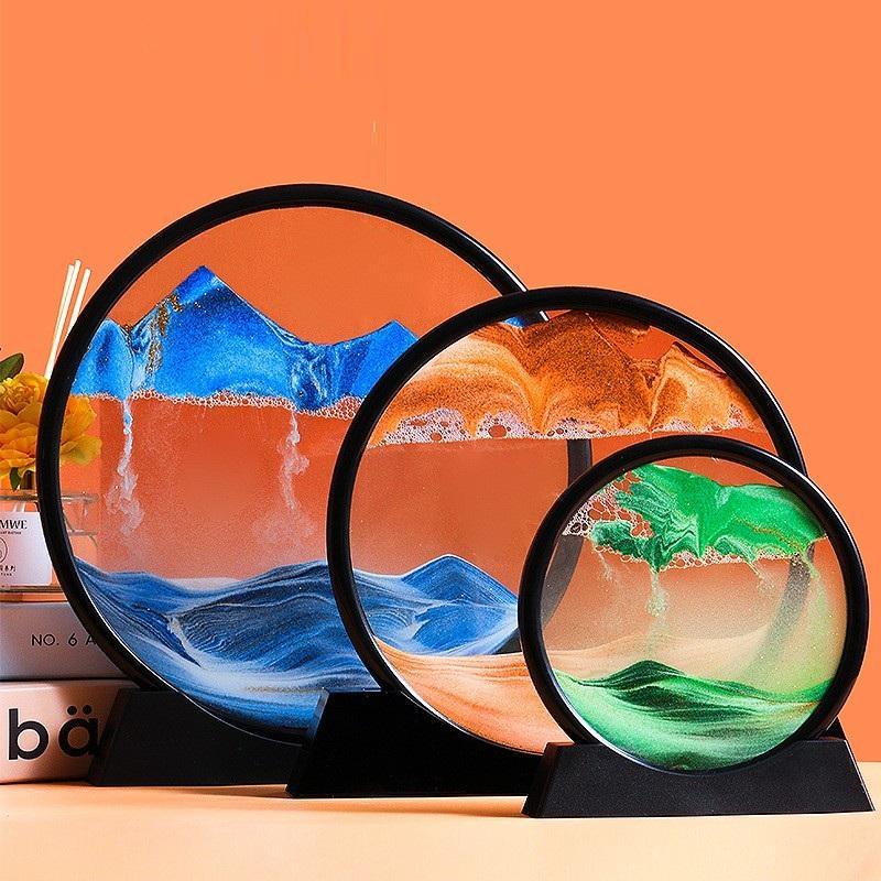 Puzzloria™ | Tranquility Flow - 3D Rotating Sand Art - Puzzloria