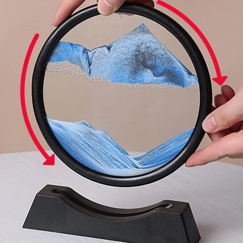 Puzzloria™ | Tranquility Flow - 3D Rotating Sand Art - Puzzloria