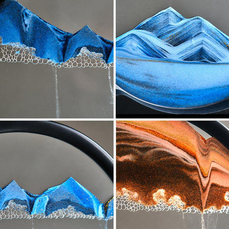 Puzzloria™ | Tranquility Flow - 3D Rotating Sand Art - Puzzloria