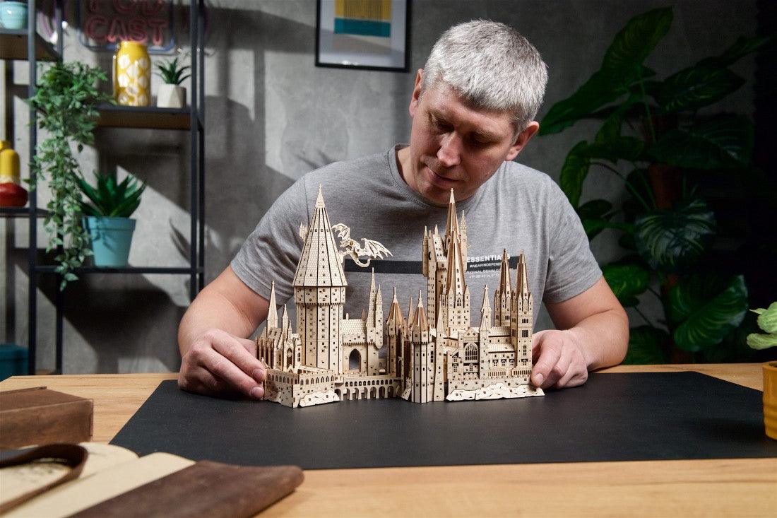 Puzzloria™ | Hogwarts Magical Castle 3D Wooden Puzzle Kit - Puzzloria