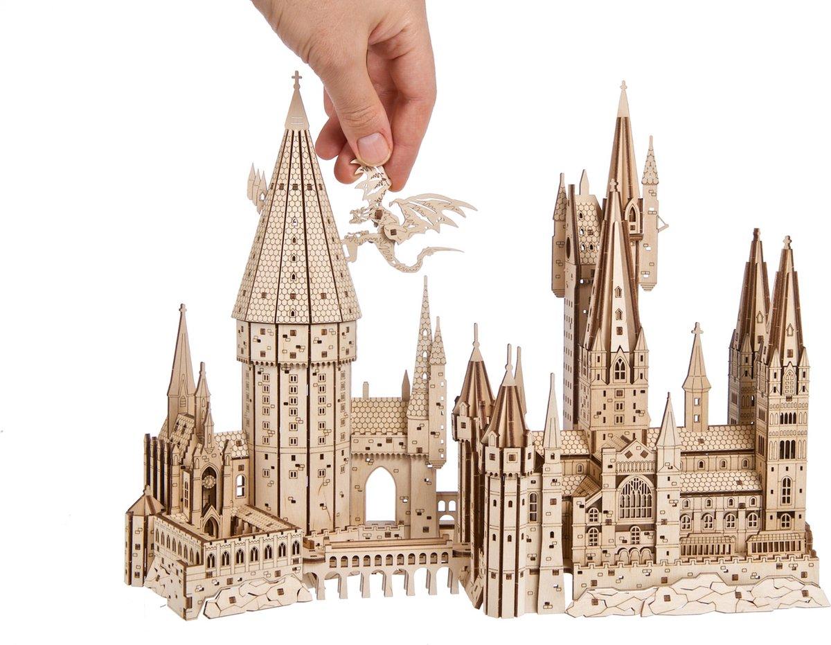 Puzzloria™ | Hogwarts Magical Castle 3D Wooden Puzzle Kit - Puzzloria