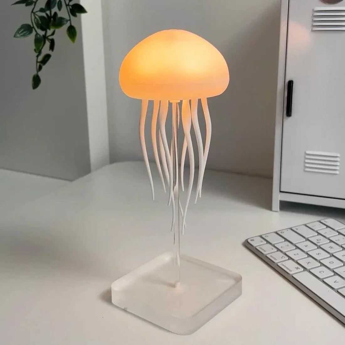 Color changing LED night light jellyfish lamp with RGB lighting and flexible tentacles
