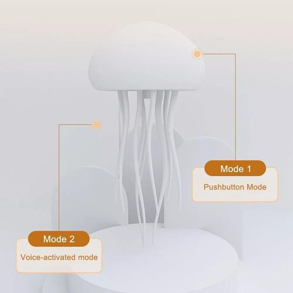 Color changing LED night light jellyfish lamp with RGB lighting and flexible tentacles