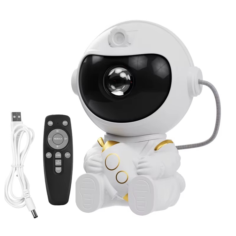 Puzzloria Astronaut Star Projector Galaxy Night Light with Nebula Effects and Remote Control