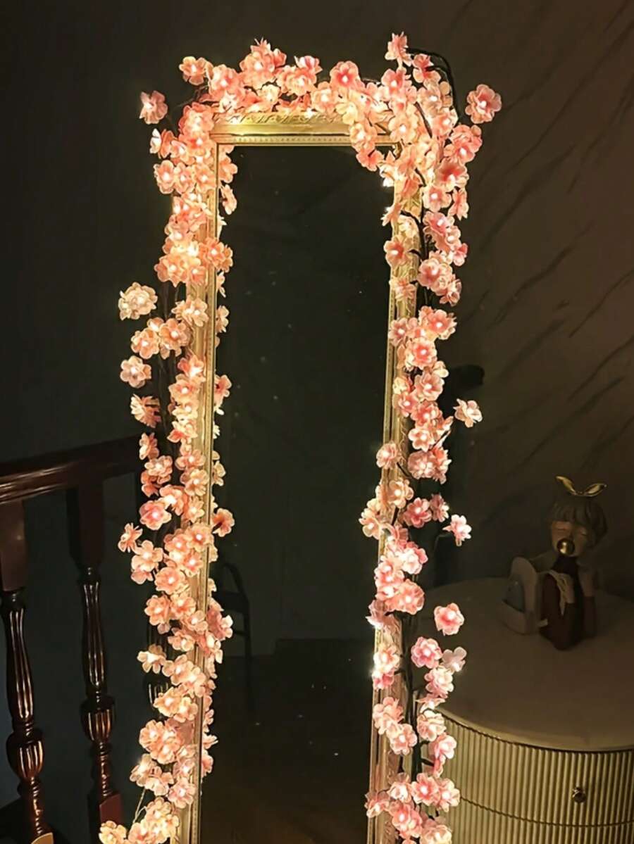 cherry blossom LED branch vintage mirror frame pink sakura wedding decor accent - 1778350905030_475, 1778350905030_470, 1778350905030_194