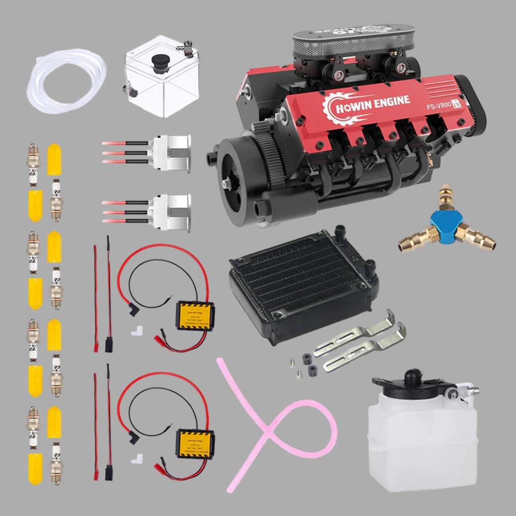 Puzzloria™ | DIY 1/10 V8 Engine Model 28cc Gasoline Engine Kit FS-V800G - Puzzloria