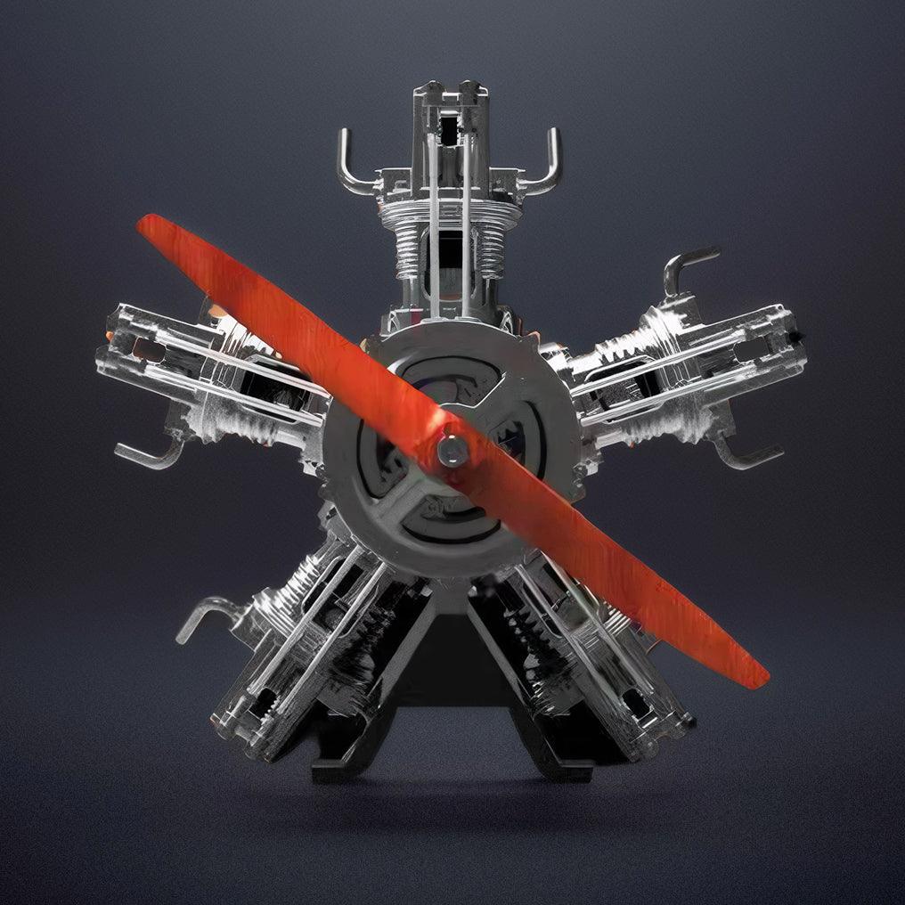 Puzzloria™ | DIY 1/6 Full Metal 5 Cylinder Radial Engine Model Kit - Puzzloria