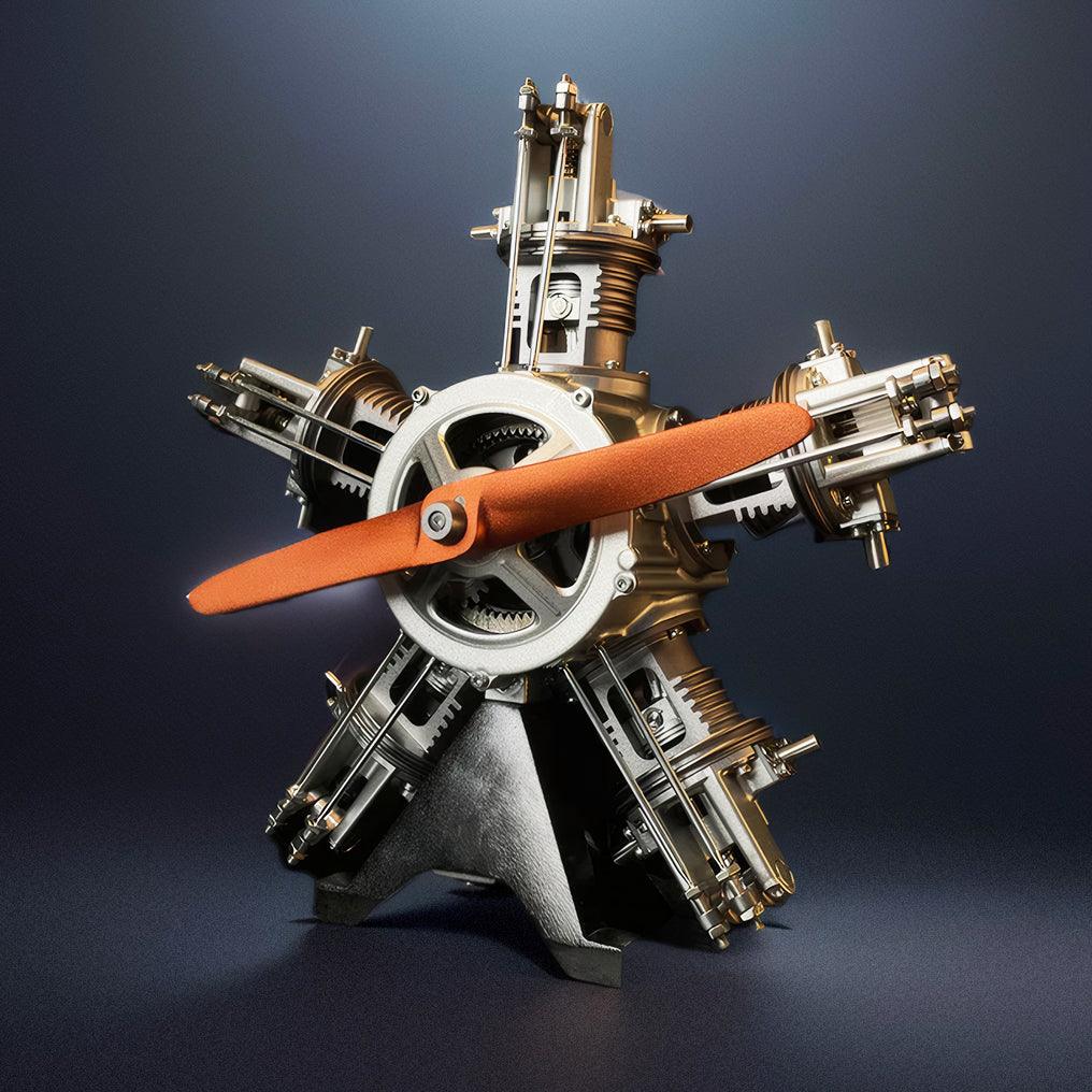 Puzzloria™ | DIY 1/6 Full Metal 5 Cylinder Radial Engine Model Kit - Puzzloria