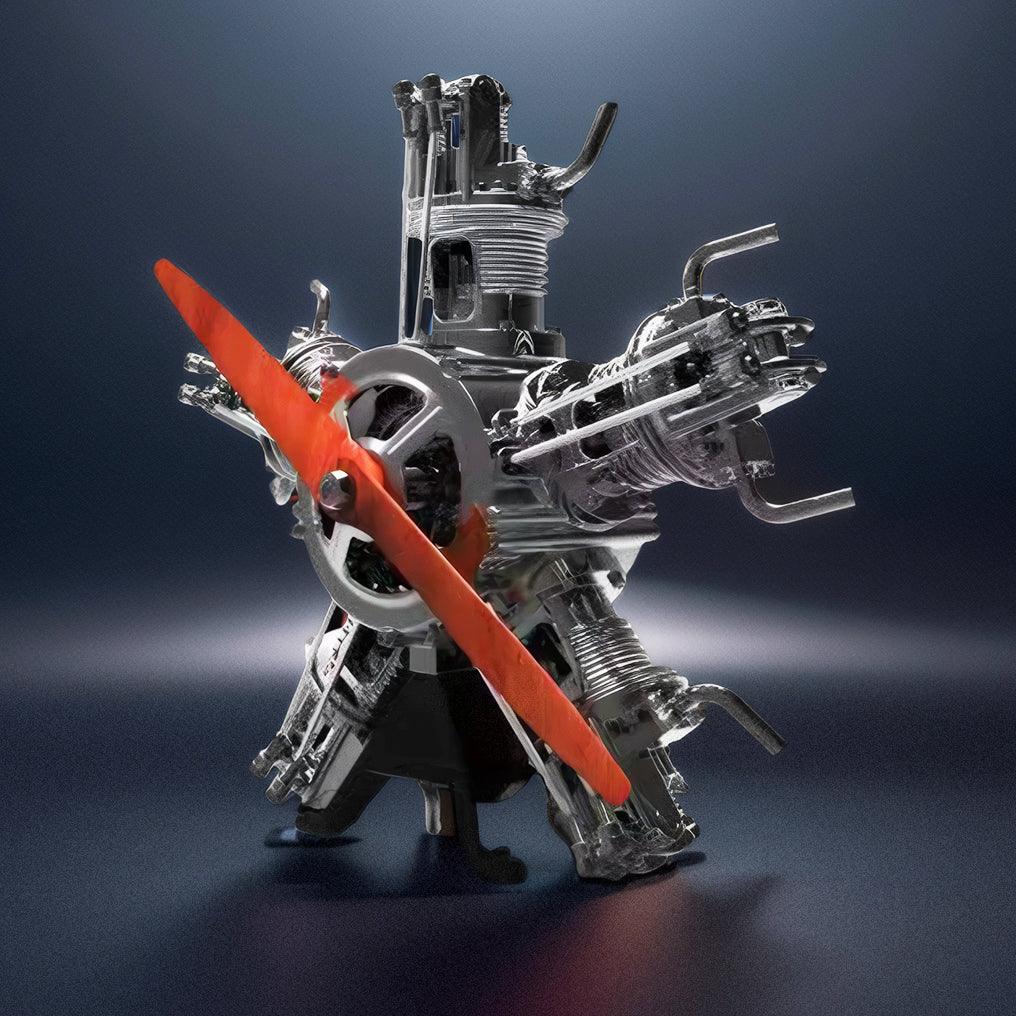 Puzzloria™ | DIY 1/6 Full Metal 5 Cylinder Radial Engine Model Kit - Puzzloria