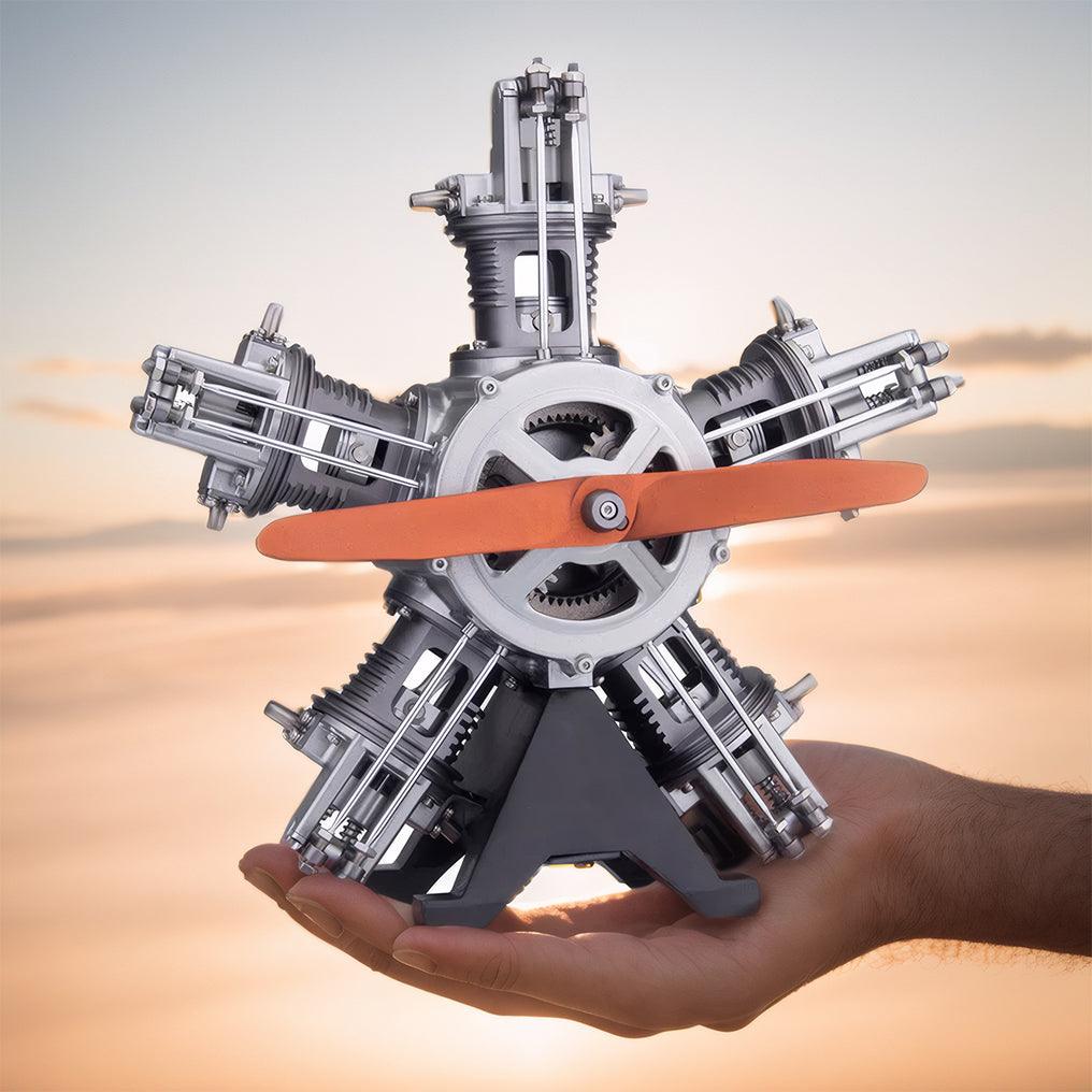 Puzzloria™ | DIY 1/6 Full Metal 5 Cylinder Radial Engine Model Kit - Puzzloria