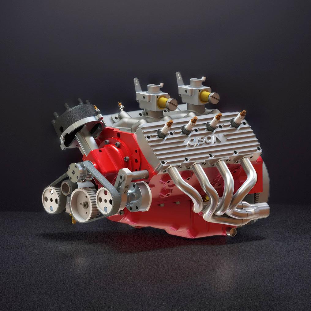 Puzzloria™ | DIY 1/6 Gasoline Flathead 4-Stroke V8 Water-Cooled Engine 44CC Model Kit That Works - Puzzloria