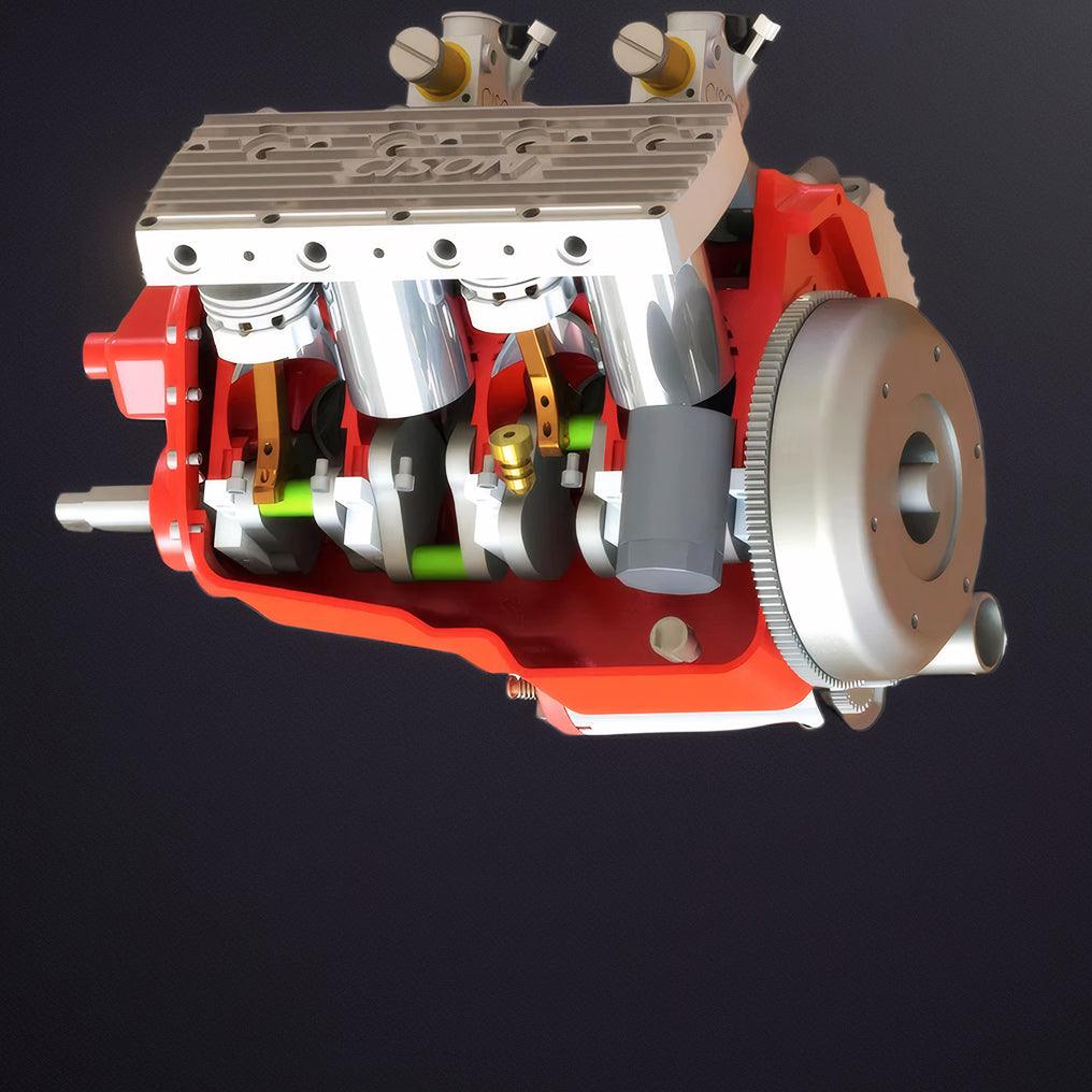 Puzzloria™ | DIY 1/6 Gasoline Flathead 4-Stroke V8 Water-Cooled Engine 44CC Model Kit That Works - Puzzloria