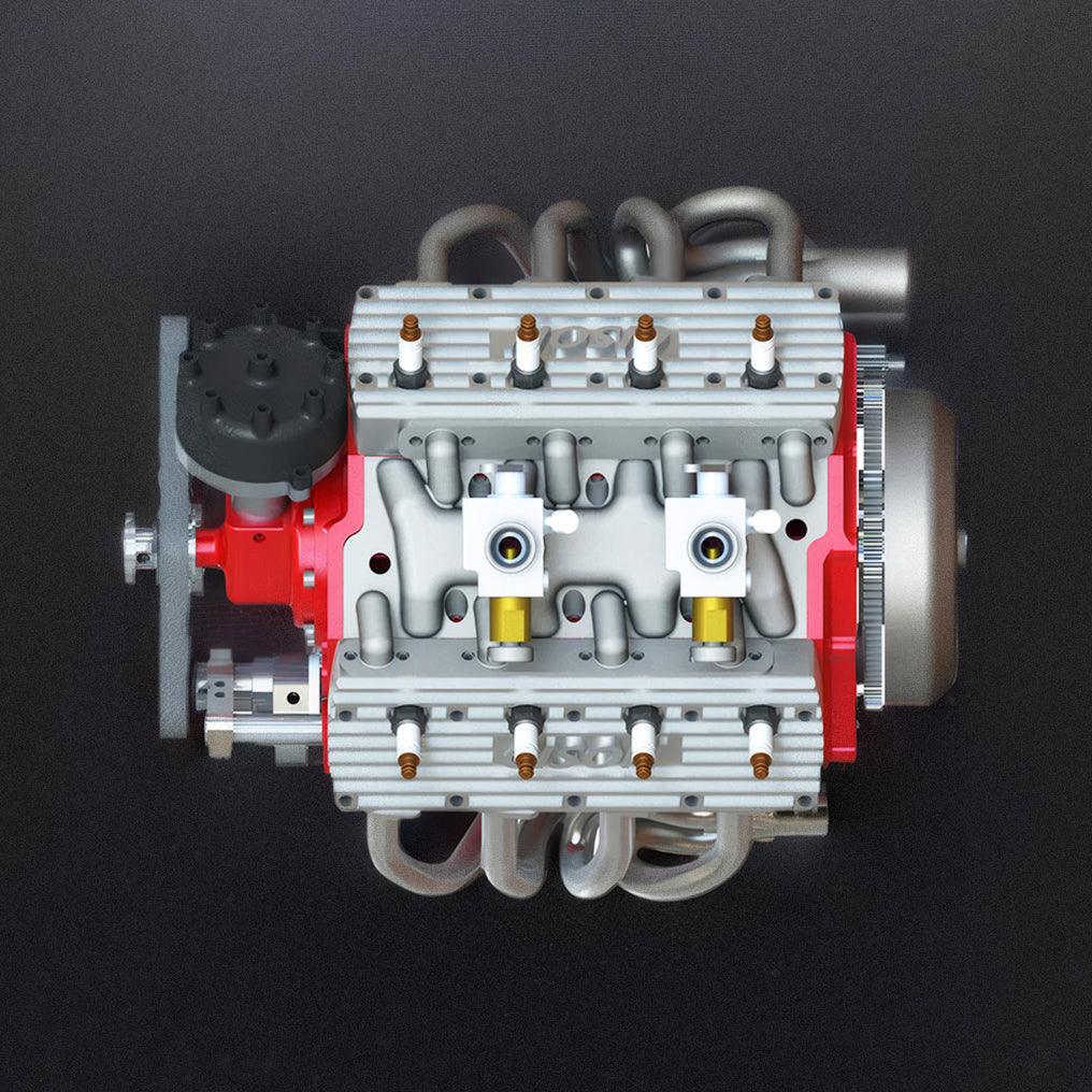 Puzzloria™ | DIY 1/6 Gasoline Flathead 4-Stroke V8 Water-Cooled Engine 44CC Model Kit That Works - Puzzloria