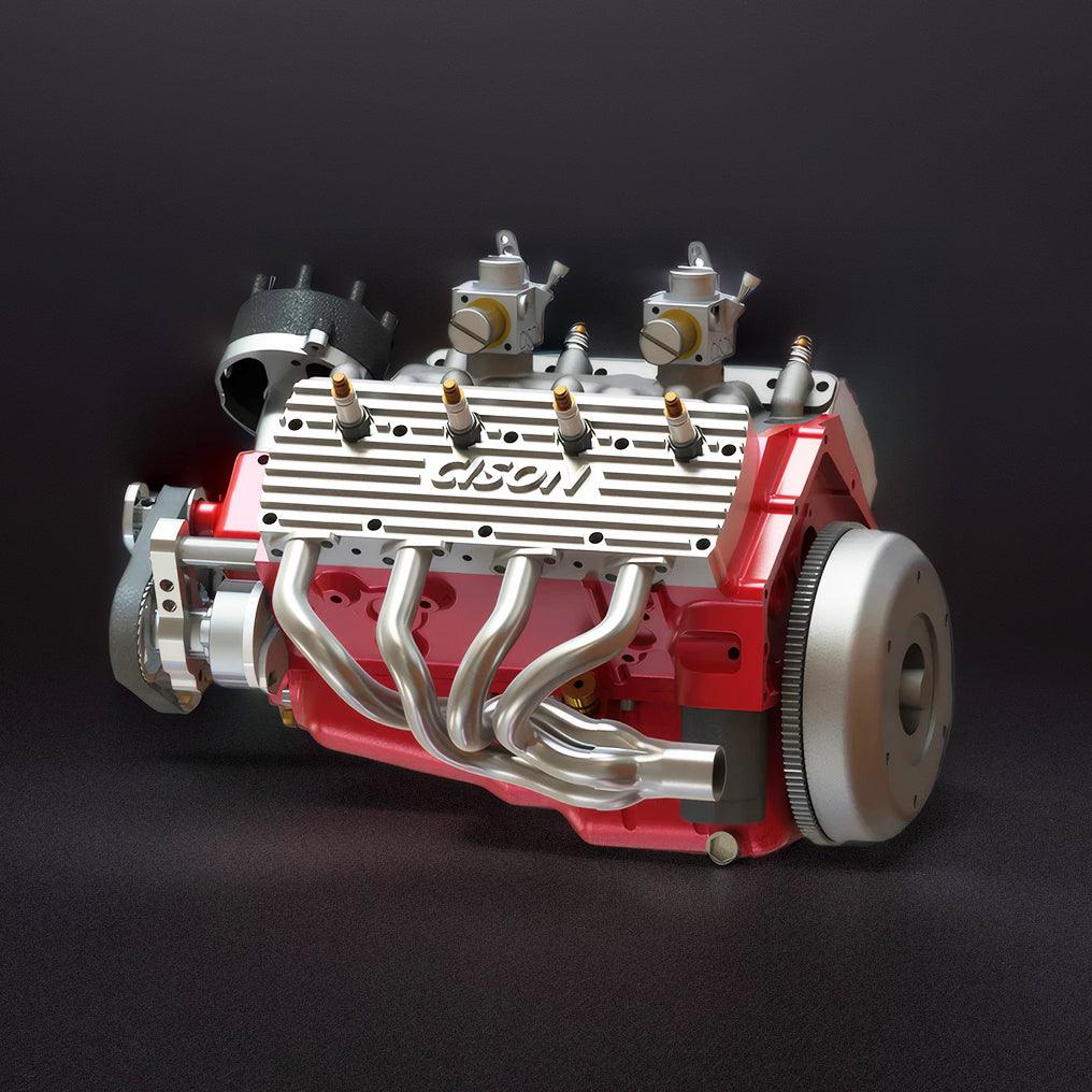 Puzzloria™ | DIY 1/6 Gasoline Flathead 4-Stroke V8 Water-Cooled Engine 44CC Model Kit That Works - Puzzloria