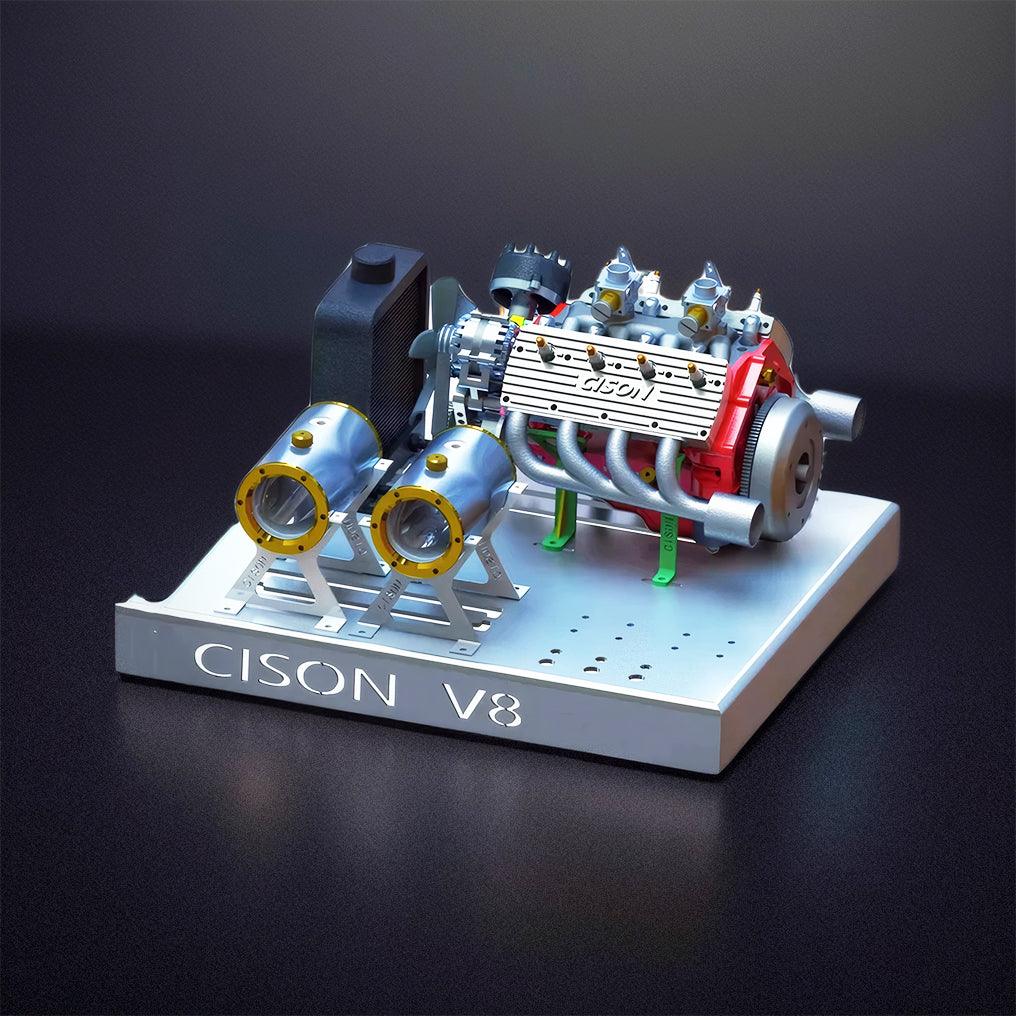 Puzzloria™ | DIY 1/6 Gasoline Flathead 4-Stroke V8 Water-Cooled Engine 44CC Model Kit That Works - Puzzloria
