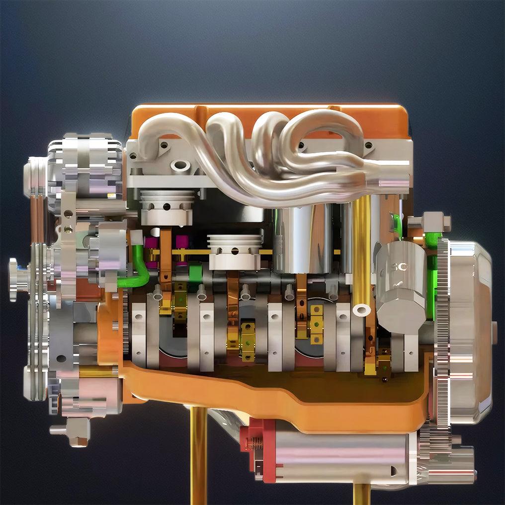 Puzzloria™ | DIY 1/6 Gasoline Internal Combustion V8 Water-Cooled Engine 44CC Model Kit - Puzzloria