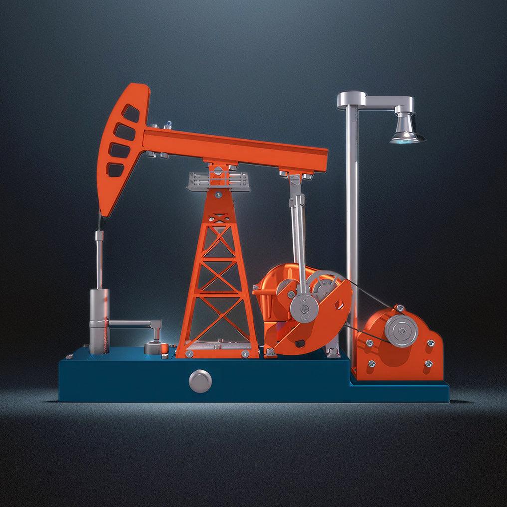 Puzzloria™ | DIY Educational 3D Metal Oilfield Working Equipment with Pumping Unit that Works - Puzzloria