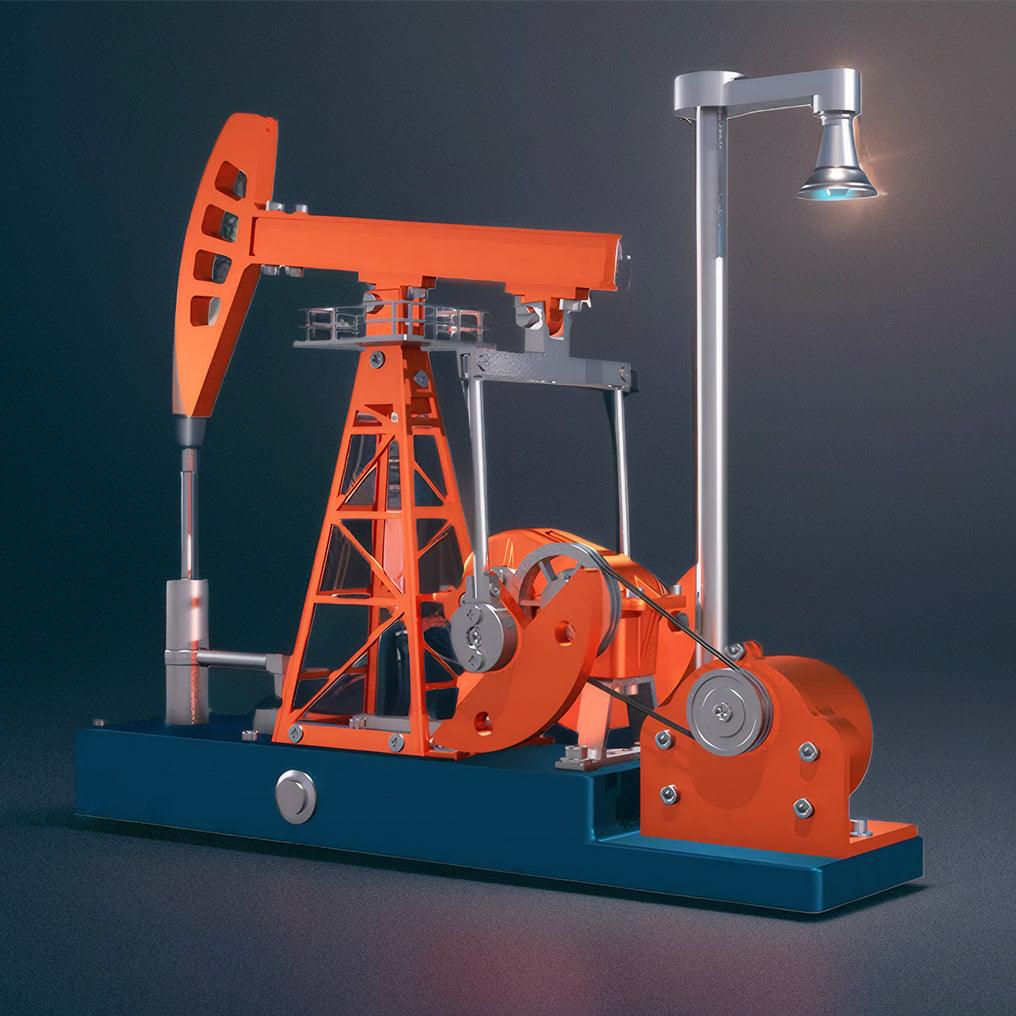 Puzzloria™ | DIY Educational 3D Metal Oilfield Working Equipment with Pumping Unit that Works - Puzzloria