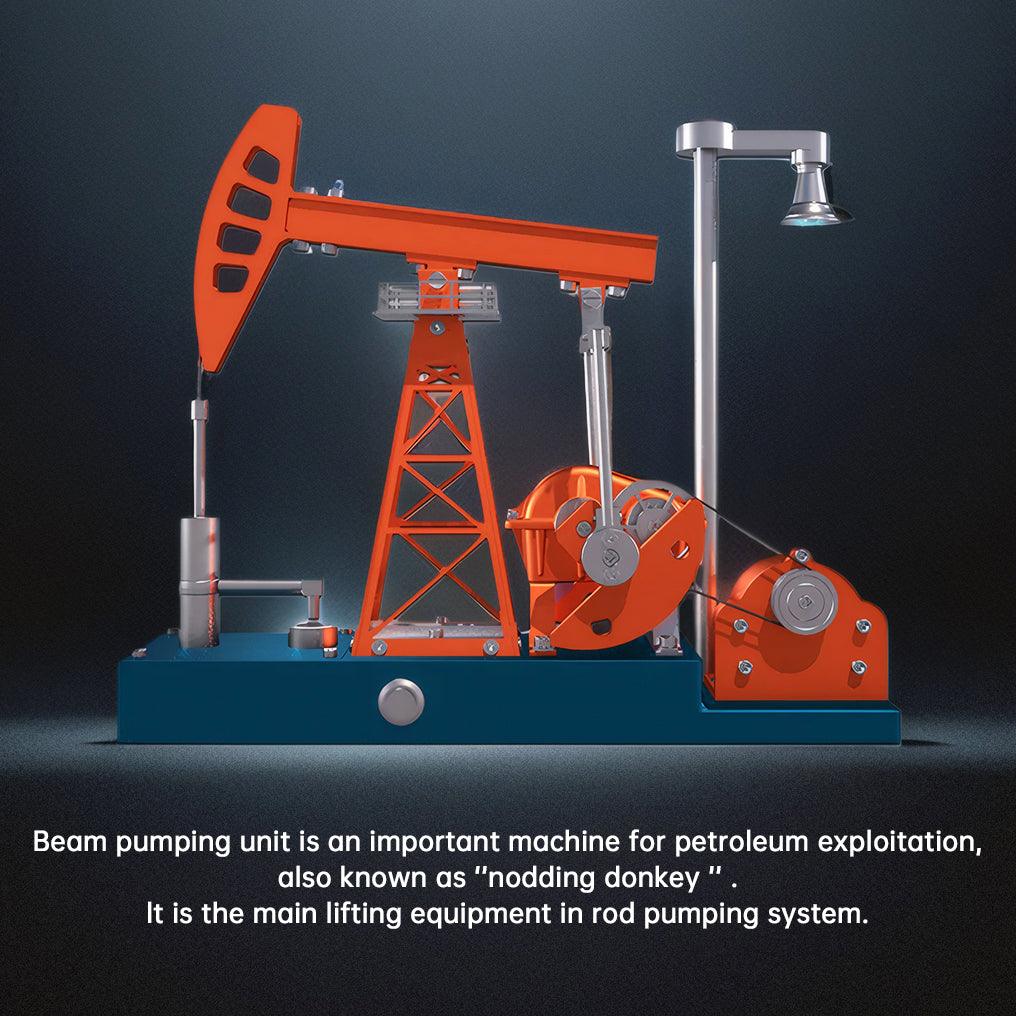 Puzzloria™ | DIY Educational 3D Metal Oilfield Working Equipment with Pumping Unit that Works - Puzzloria