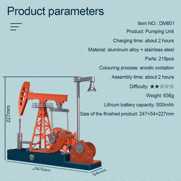 Puzzloria™ | DIY Educational 3D Metal Oilfield Working Equipment with Pumping Unit that Works - Puzzloria