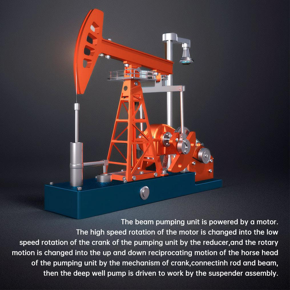 Puzzloria™ | DIY Educational 3D Metal Oilfield Working Equipment with Pumping Unit that Works - Puzzloria