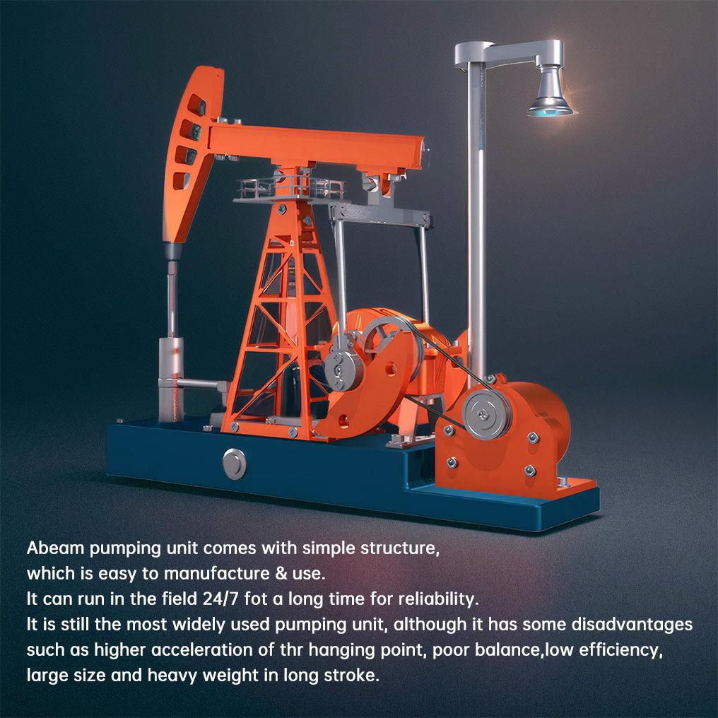 Puzzloria™ | DIY Educational 3D Metal Oilfield Working Equipment with Pumping Unit that Works - Puzzloria