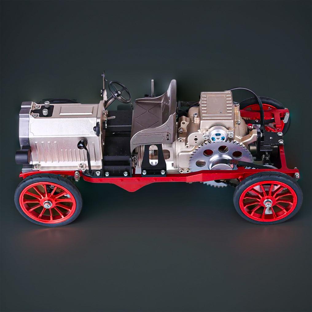 Puzzloria™ | DIY Educational Metal Mechanical Classic Car Mini Electric Single-cylinder Engine Assembly Kit - Puzzloria
