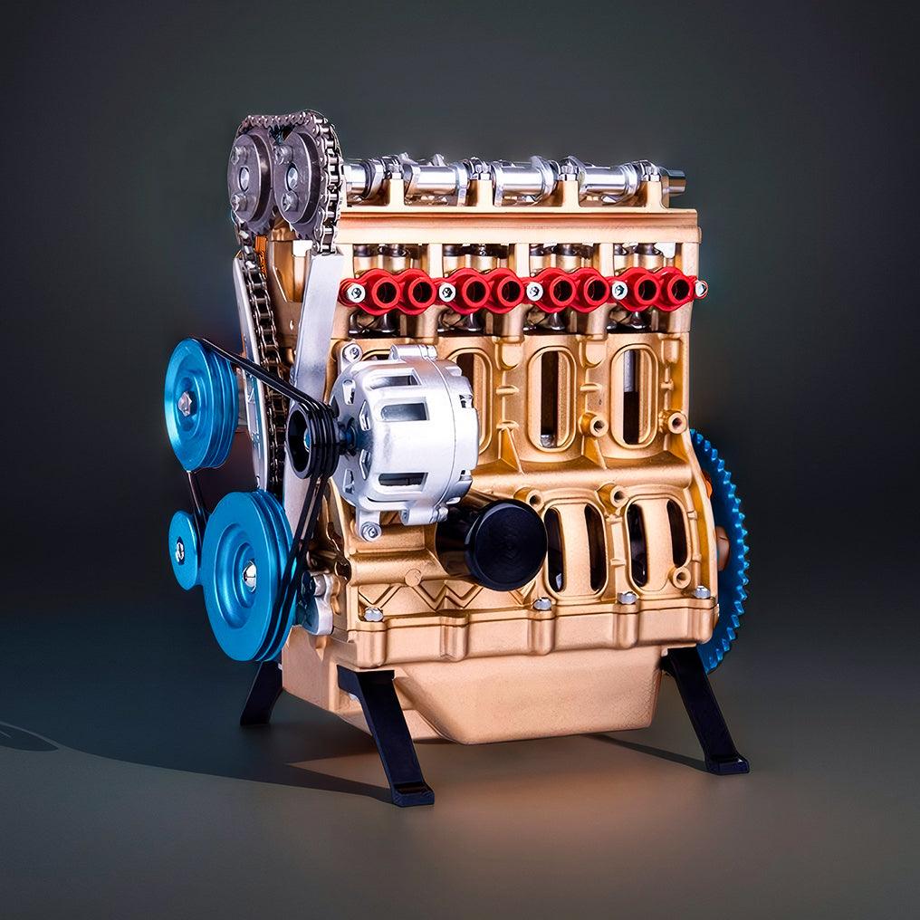 Puzzloria™ | DIY Full Metal 4 Cylinder Car Engine Assembly Kit - Puzzloria