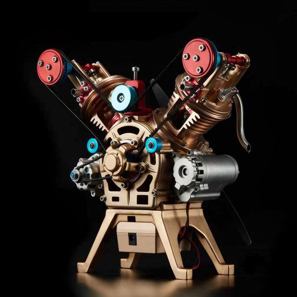 Puzzloria™ | DIY Full Metal V2 Car Engine Assembly Kit that Work - Puzzloria