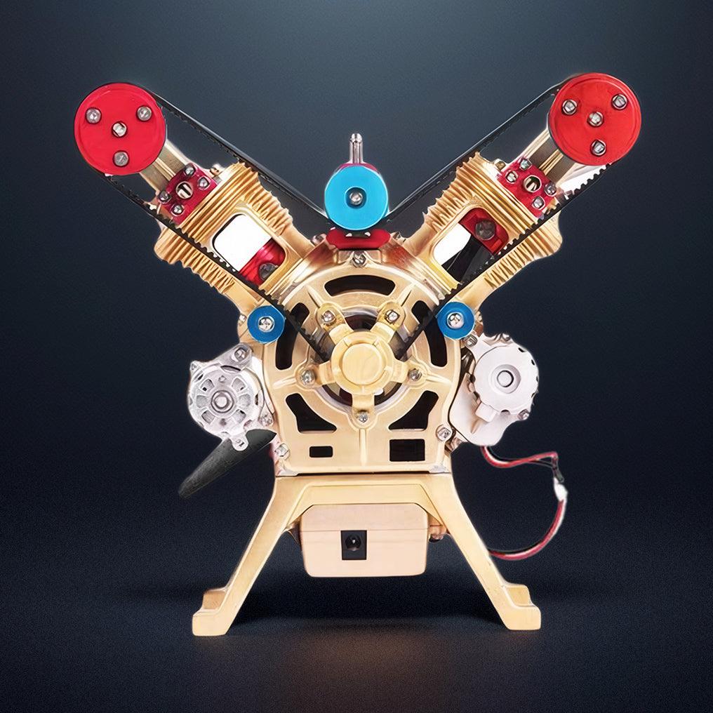 Puzzloria™ | DIY Full Metal V2 Car Engine Assembly Kit that Work - Puzzloria