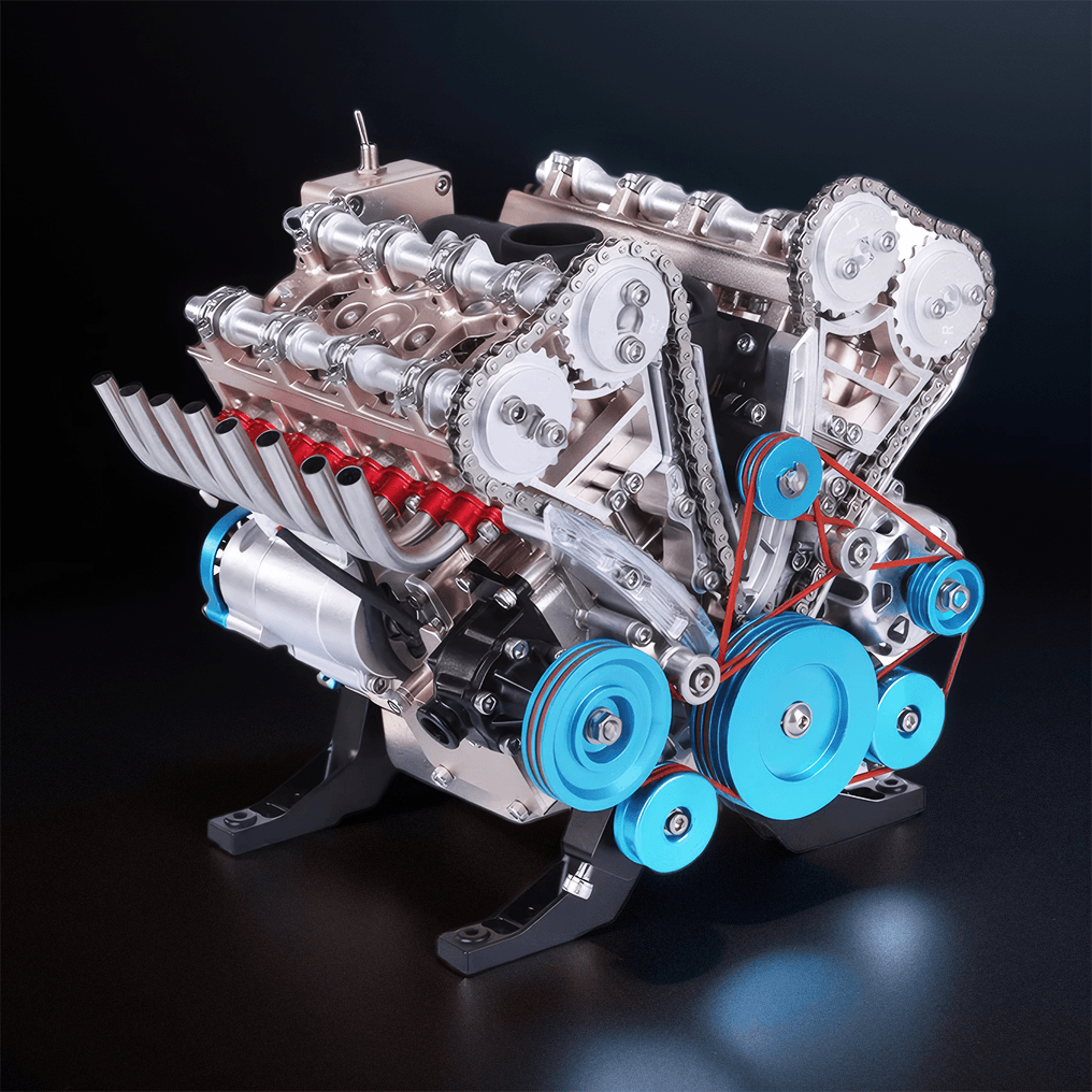 Puzzloria™ | DIY Full Metal V8 Engine Model Kit RC 1: 3 Mini V8 Motor That Run 500+Pcs - Puzzloria