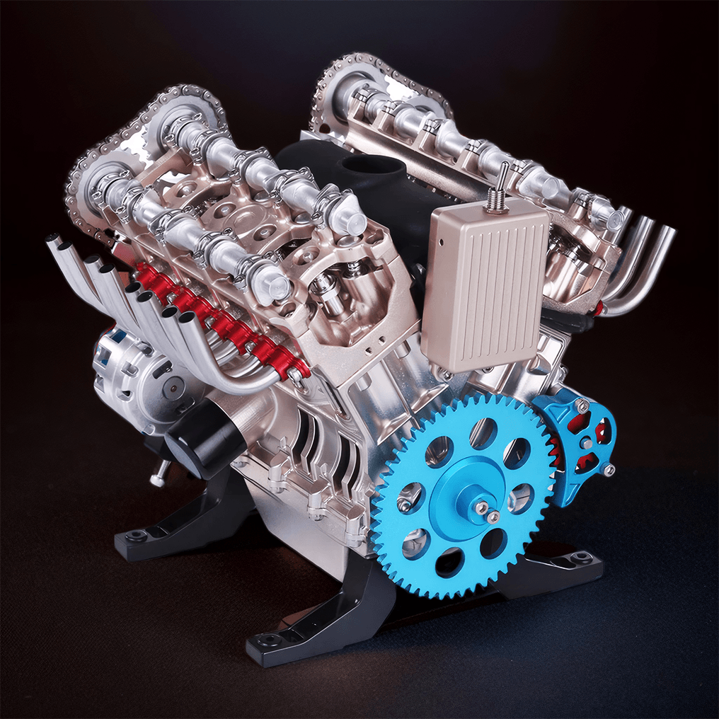 Puzzloria™ | DIY Full Metal V8 Engine Model Kit RC 1: 3 Mini V8 Motor That Run 500+Pcs - Puzzloria