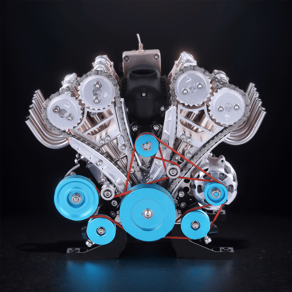 Puzzloria™ | DIY Full Metal V8 Engine Model Kit RC 1: 3 Mini V8 Motor That Run 500+Pcs - Puzzloria