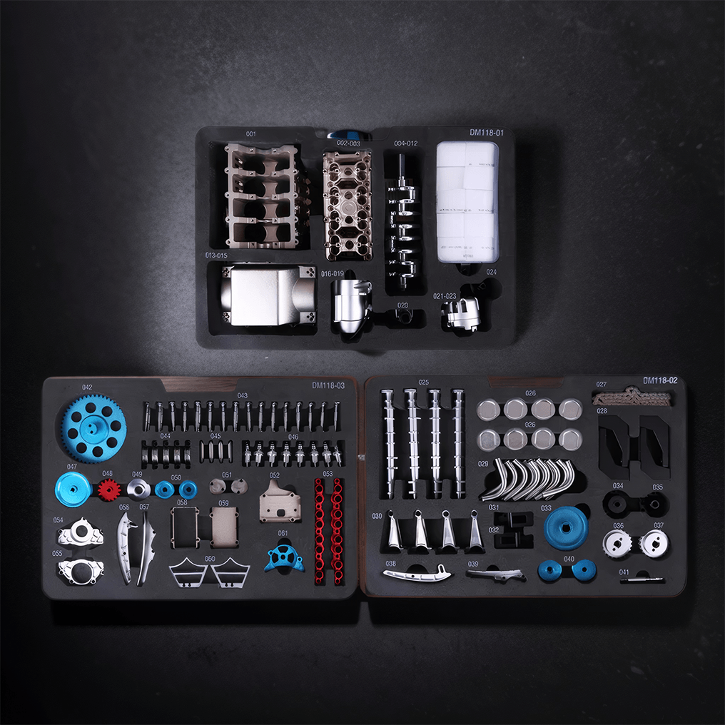 Puzzloria™ | DIY Full Metal V8 Engine Model Kit RC 1: 3 Mini V8 Motor That Run 500+Pcs - Puzzloria