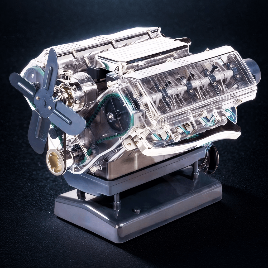 Puzzloria™ | DIY Mini V8 Engine Model Kit Working Miniature Motor - Puzzloria