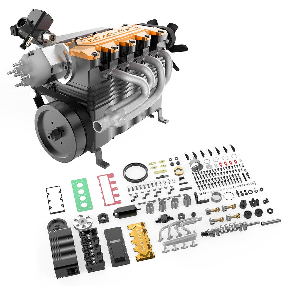 Puzzloria™ | DIY OHC L4 Engine 14CC Gasoline Water-cooled Engine Model Kit FS-L400BGC - Puzzloria