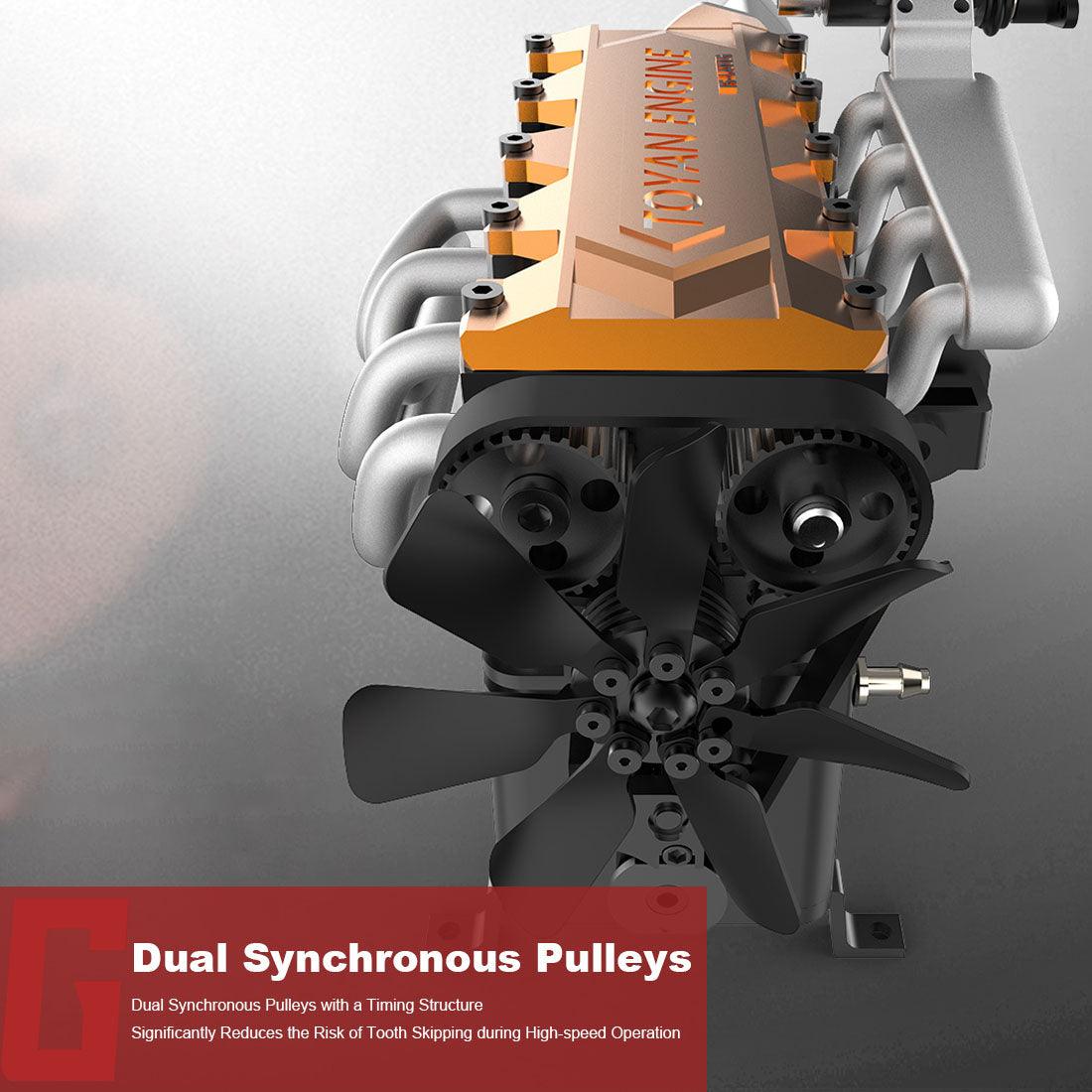 Puzzloria™ | DIY OHC L4 Engine 14CC Gasoline Water-cooled Engine Model Kit FS-L400BGC - Puzzloria