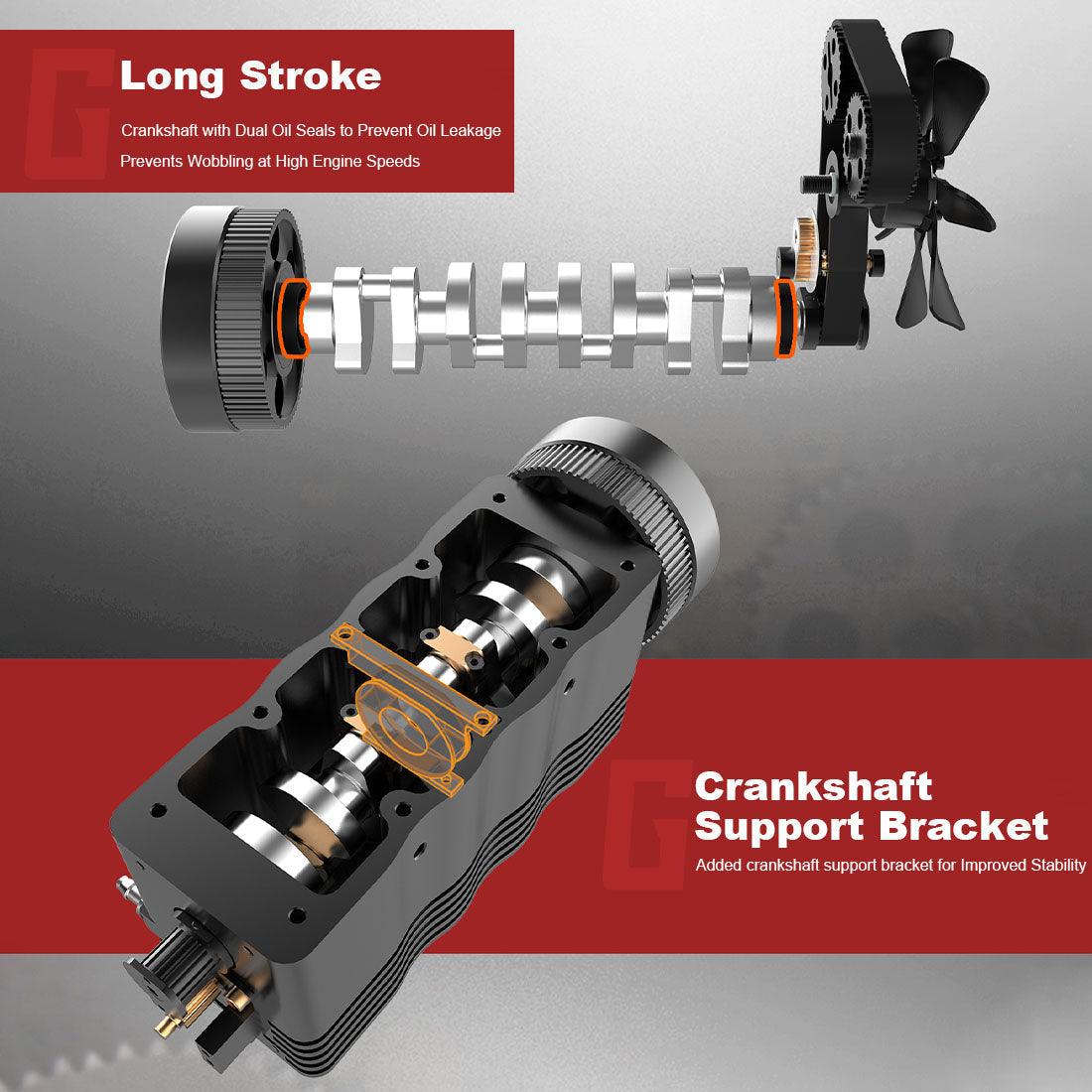 Puzzloria™ | DIY OHC L4 Engine 14CC Gasoline Water-cooled Engine Model Kit FS-L400BGC - Puzzloria