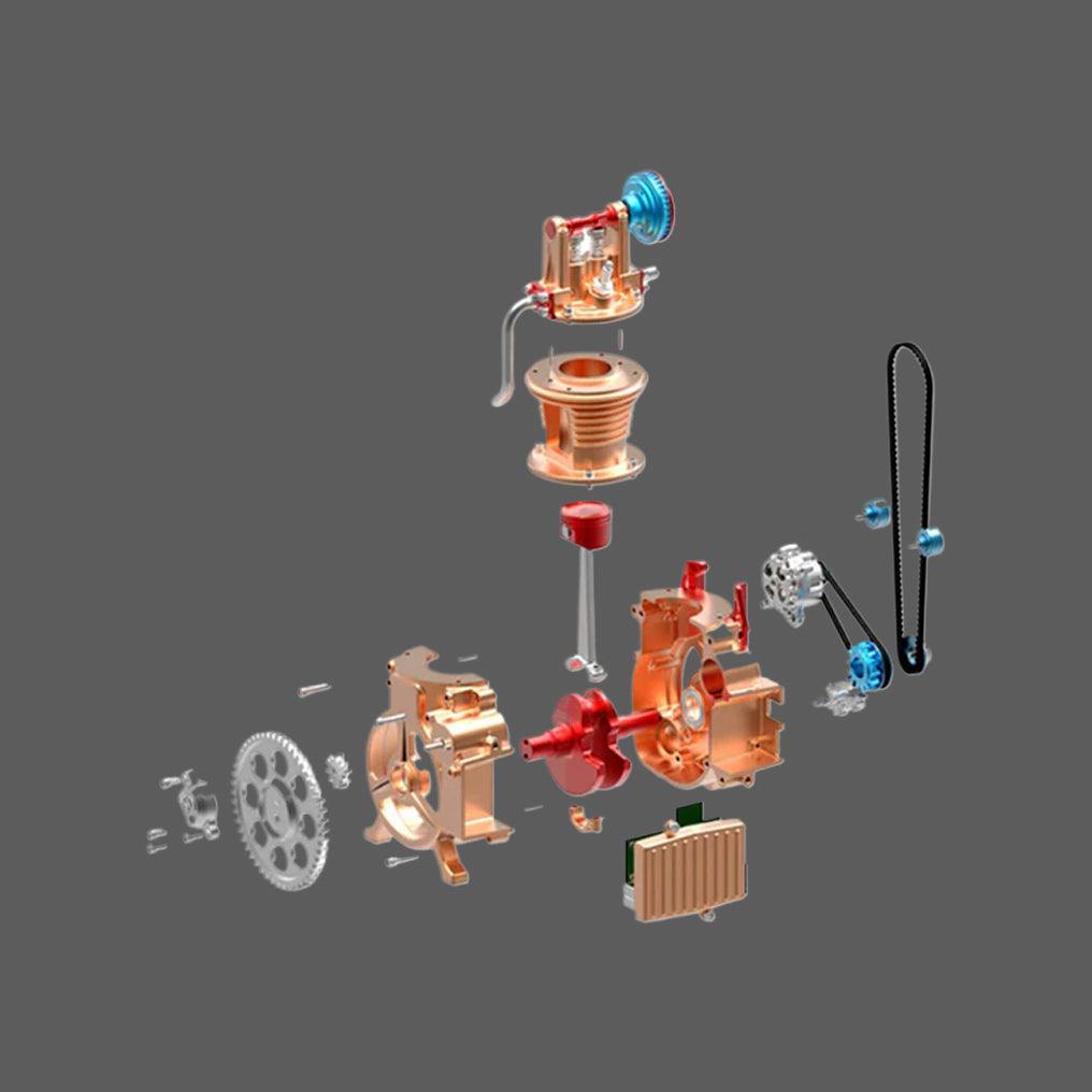 Puzzloria™ | DIY Single-cylinder Car Engine Assembly Kit Build Kit Gift Toy for Collection - Puzzloria