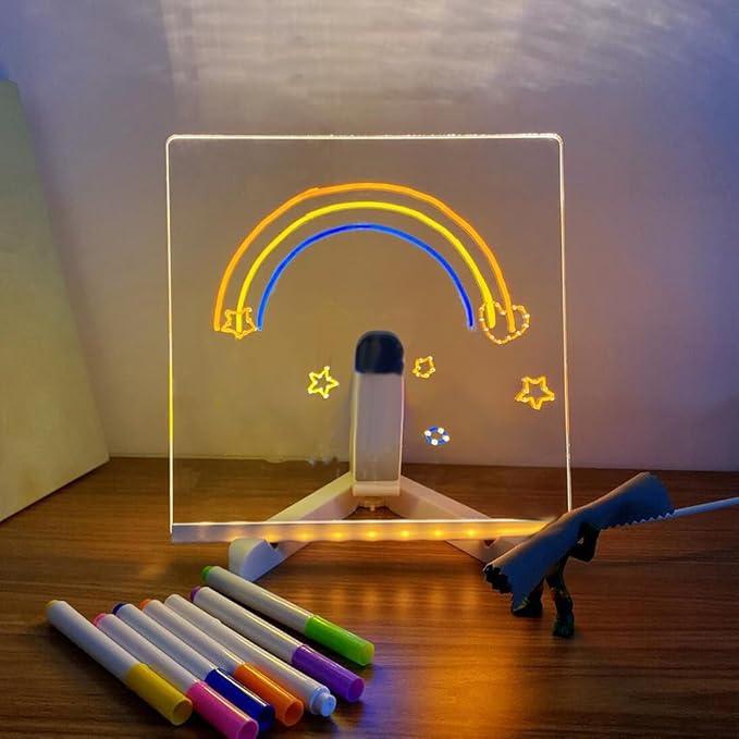 Puzzloria™ | Personalized LED Erasable Acrylic Lamp for Kids - Puzzloria