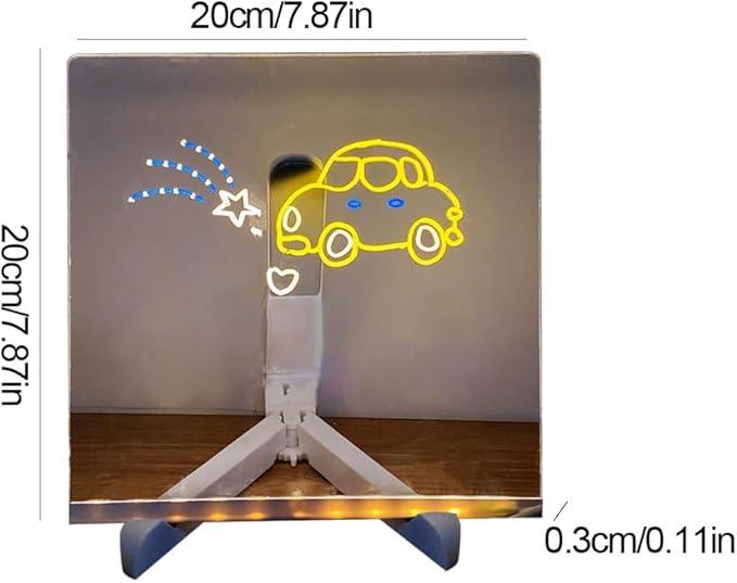 Puzzloria™ | Personalized LED Erasable Acrylic Lamp for Kids - Puzzloria