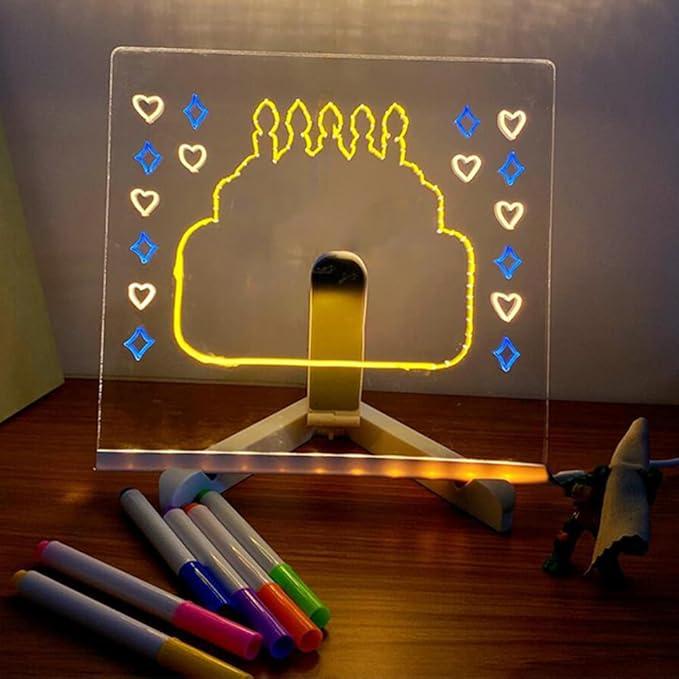 Puzzloria™ | Personalized LED Erasable Acrylic Lamp for Kids - Puzzloria